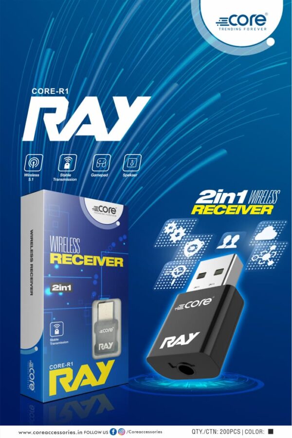 Core-R1 RAY 2-in-1 Wireless Receiver