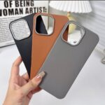 Premium Leather iPhone 12 pro Cases - Stacked Elegance