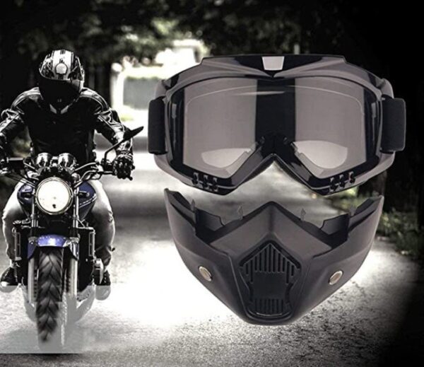 Versatile Motorcycle Helmet Goggles with Detachable Mask - Image 3